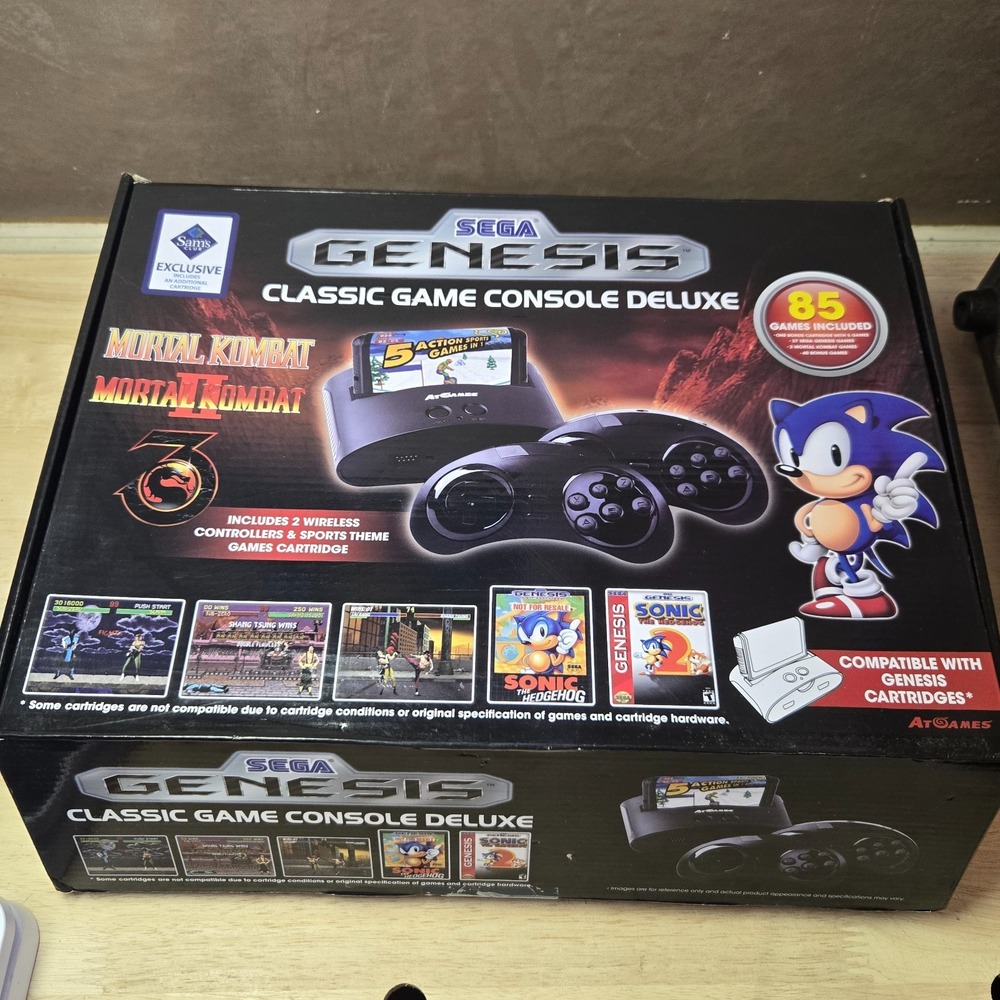 Sega Genesis Classic Mini Game Console Deluxe  w/ 85 Built-In Games